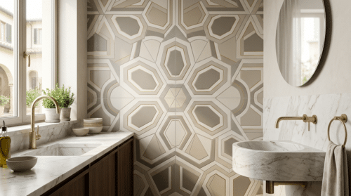 scopri il motivo geometrico 2026 per cucina e bagno, la tendenza che trasforma i tuoi ambienti in veri spazi da rivista con stile e innovazione.